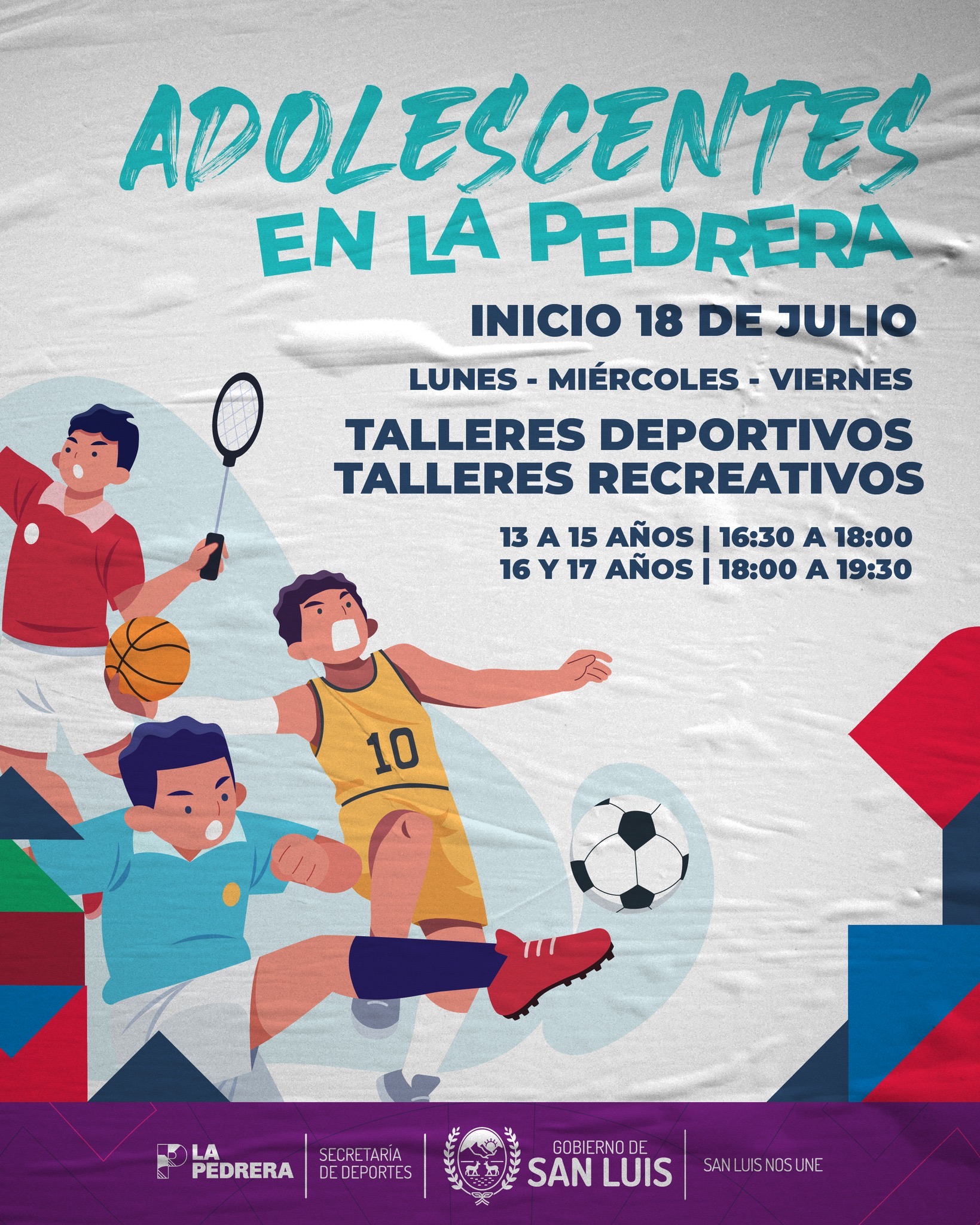Las escuelas deportivas de La Pedrera suman propuestas e incluyen a los adolescentes