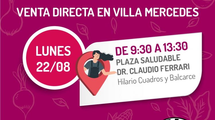 Este lunes habrá una jornada de venta directa en Villa Mercedes