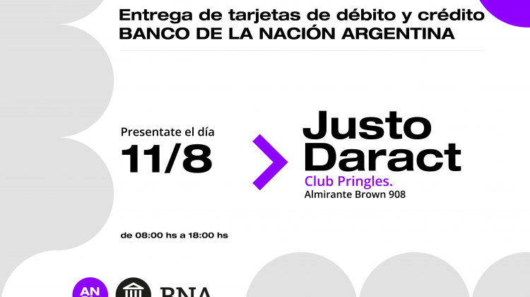 Este jueves los empleados públicos de Juan Jorba y Justo Daract podrán retirar las tarjetas del Banco Nación 