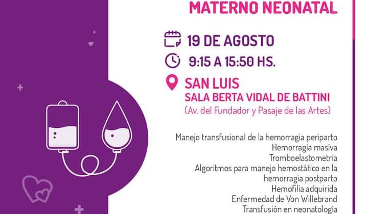 Jornada de Actualización en Medicina Transfusional Materno Neonatal