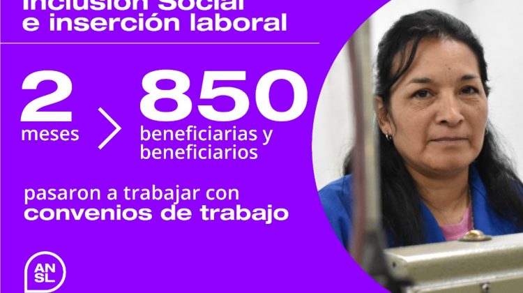 Inclusión Social: en 2 meses más de 850 personas obtuvieron un trabajo genuino