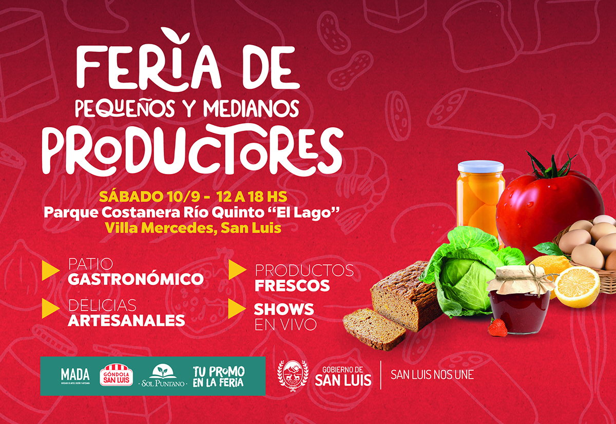 Este sábado llega la Feria de Pequeños y Medianos Productores a Villa Mercedes