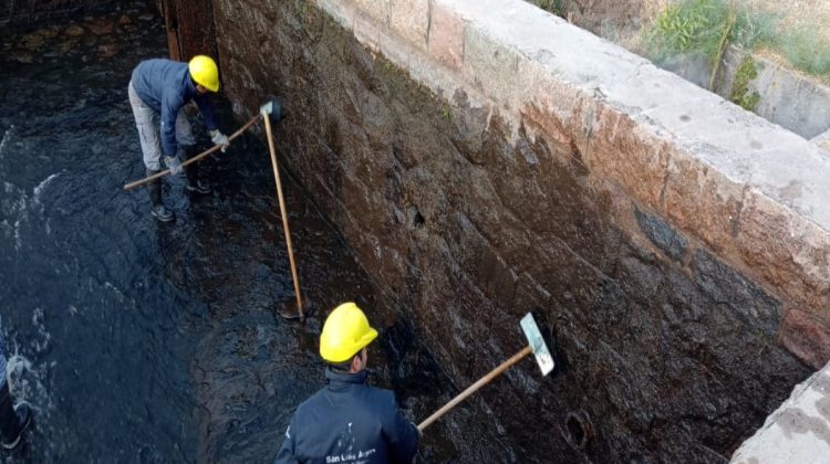 San Luis Agua realizó tareas de mantenimiento en el norte de la provincia