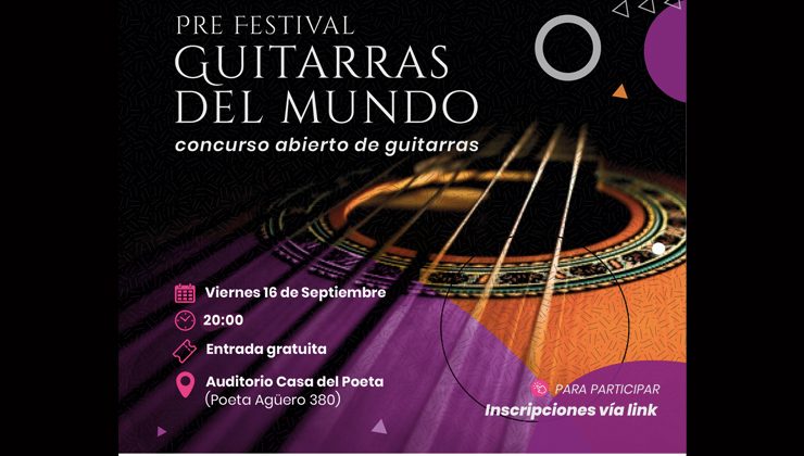 Realizarán el pre “XXVII Festival Guitarras del Mundo” en Merlo