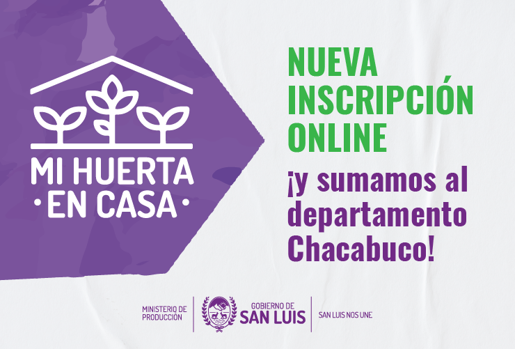 “Mi Huerta en Casa” abre las inscripciones online y suma al departamento Chacabuco