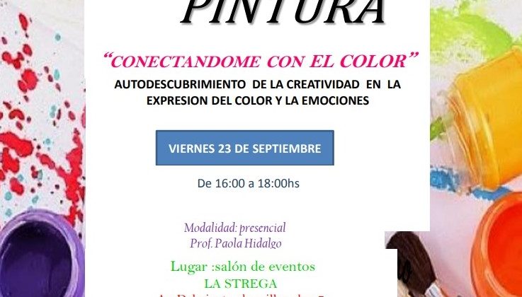 La artista Paola Hidalgo dictará el Taller de pintura “Conectándome con el color”