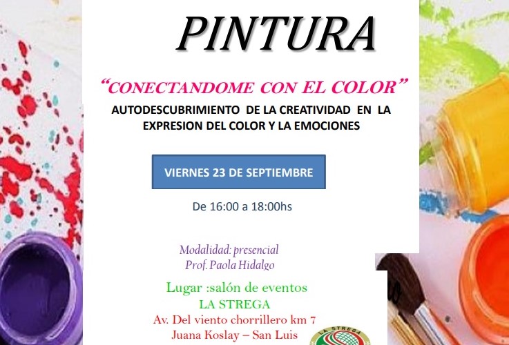 La artista Paola Hidalgo dictará el Taller de pintura “Conectándome con el color”