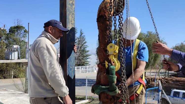 San Luis Agua trabaja en la refuncionalización de la Estación de Bombeo N°4 de Merlo