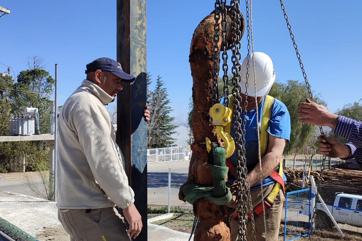 San Luis Agua trabaja en la refuncionalización de la Estación de Bombeo N°4 de Merlo
