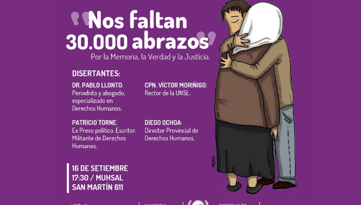 Se realizará la disertación “Nos faltan 30.000 abrazos” en el marco de la conmemoración de los 46 años de la noche de los lápices