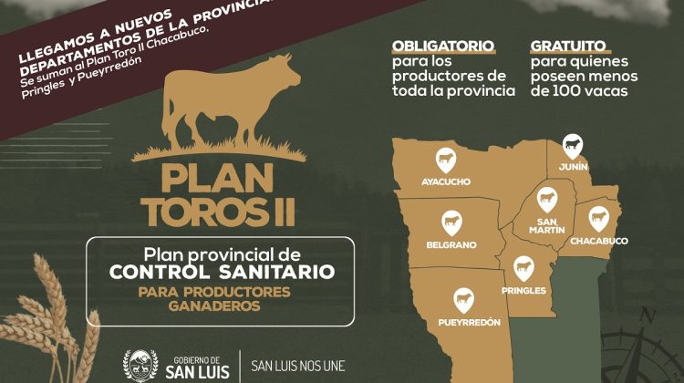 Se expande el Plan Toros: la política sanitaria llega a Chacabuco, Pringles y Pueyrredón