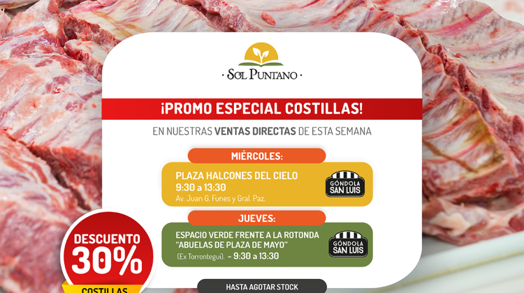 Con oferta de carnes, Sol Puntano se presenta en la ciudad capital