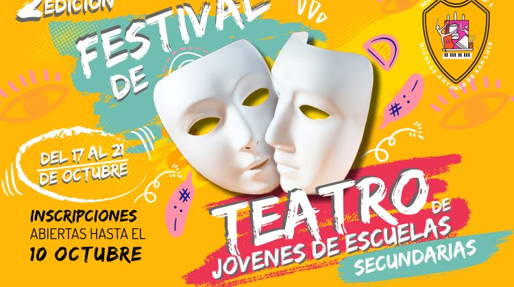 Sube el telón: se prepara el Segundo Festival de Teatro de Jóvenes de Escuelas Secundarias