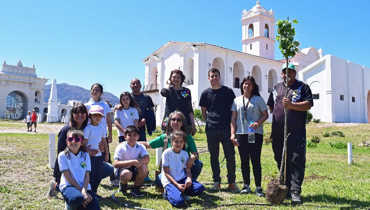 Forestación histórica: comenzó la plantación de 1500 árboles en las réplicas del Cabildo y la Casa de Tucumán