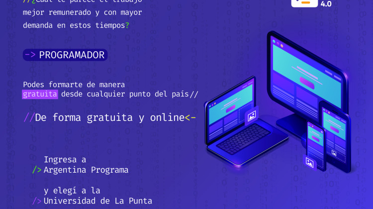 La Universidad de La Punta formará programadores en el marco de Argentina Programa 4.0