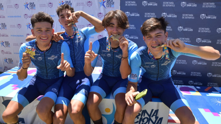 Oro y bronce para el ciclismo de San Luis el arranque de los Juegos Binacionales 2022