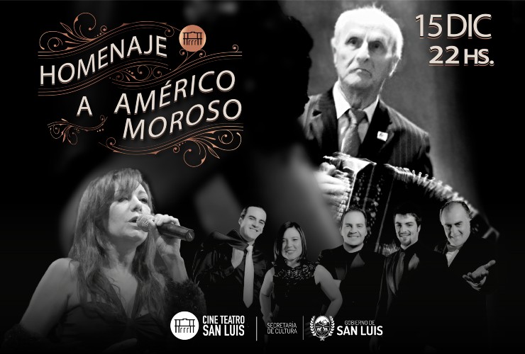 Américo Moroso será homenajeado en el Cine Teatro San Luis