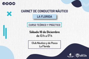 San Luis Agua brindará el último Curso de Carnet de Conductor Náutico del año