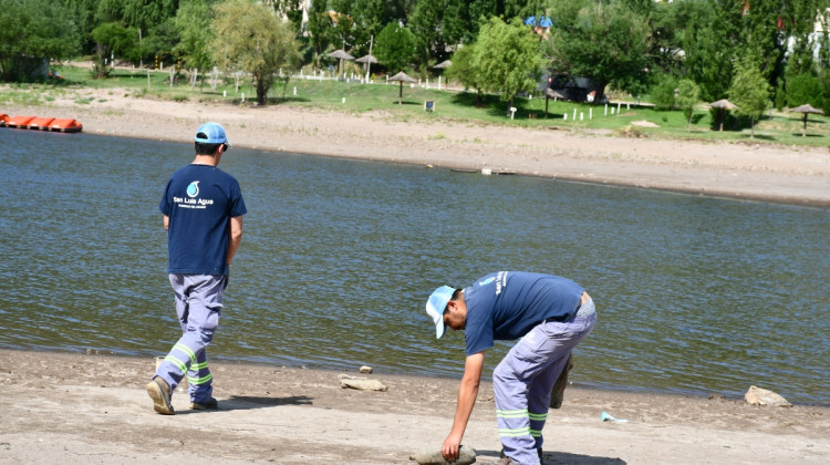 San Luis Agua reacondicionó la Playa Pública del Dique Potrero de los Funes