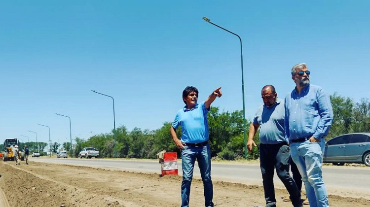 El ministro Rodríguez Saá recorrió obras que la Provincia tiene en ejecución