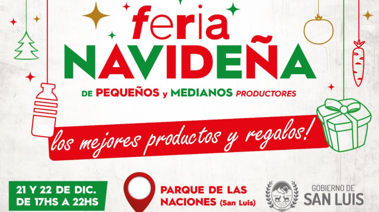 El Gobierno provincial prepara una Gran Feria Navideña de dos jornadas para disfrutar en familia