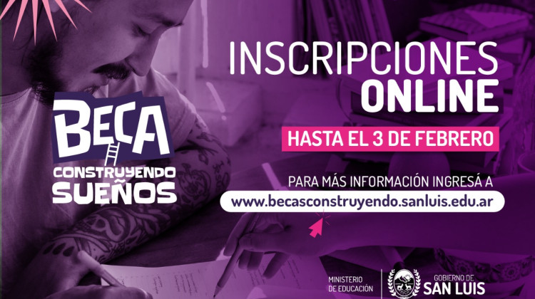 Beca “Construyendo Sueños”: continúan abiertas las inscripciones