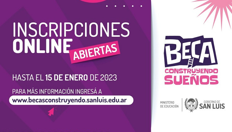 Continúan abiertas las inscripciones para la Beca “Construyendo Sueños”