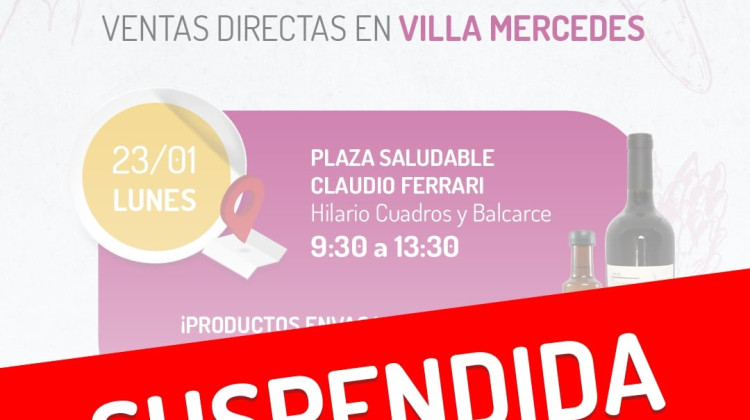 Se suspende la venta directa en Villa Mercedes