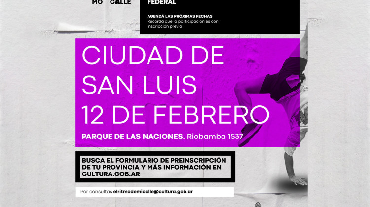 El encuentro federal de la cultura urbana llega a San Luis el 12 de febrero