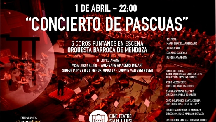 Concierto de Pascua en el Cine Teatro San Luis