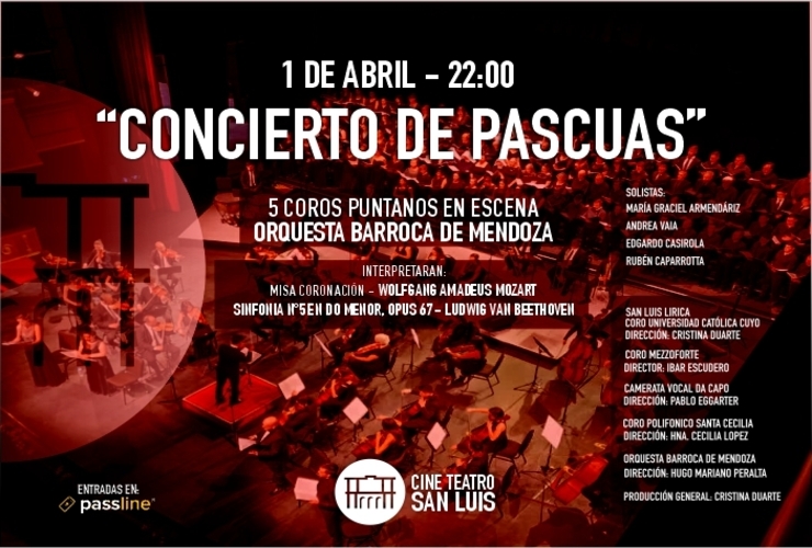 Concierto de Pascua en el Cine Teatro San Luis
