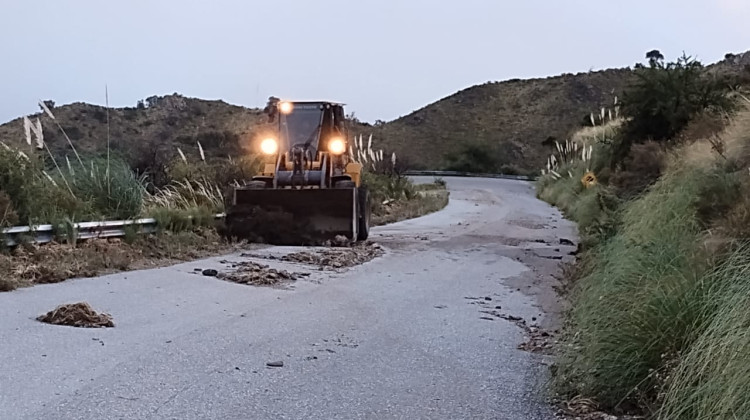 Merlo: la Ruta Provincial N° 5 camino al Filo permanecerá cortada por posibles desprendimientos