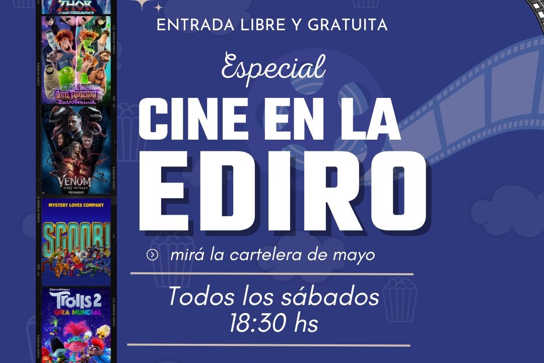 EDIRO confirmó la grilla de películas para el mes de mayo