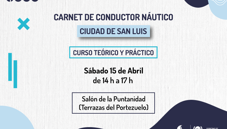 San Luis recibirá nuevamente el Curso de Carnet de Conductor Náutico