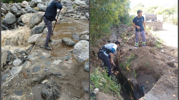 San Luis Agua realiza múltiples tareas en el sistema de canales del norte de la provincia