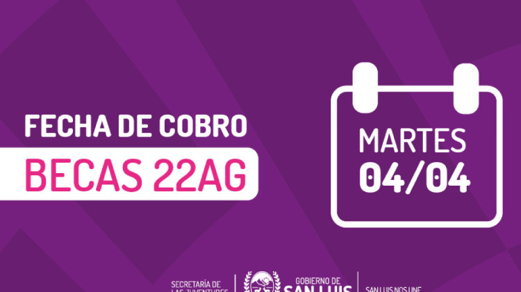 Jóvenes 22 AG cobrarán este martes 4 de abril con aumento