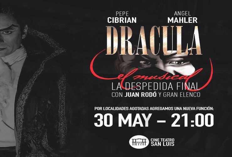 Nueva función de “Drácula, el musical” en el Cine Teatro San Luis