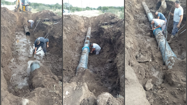 San Luis Agua trabaja en la reparación de Acueducto Productivo Belgrano