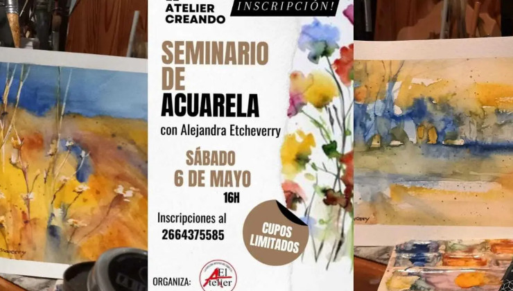 La artista plástica Alejandra Etcheverry brindará un Seminario de Acuarela