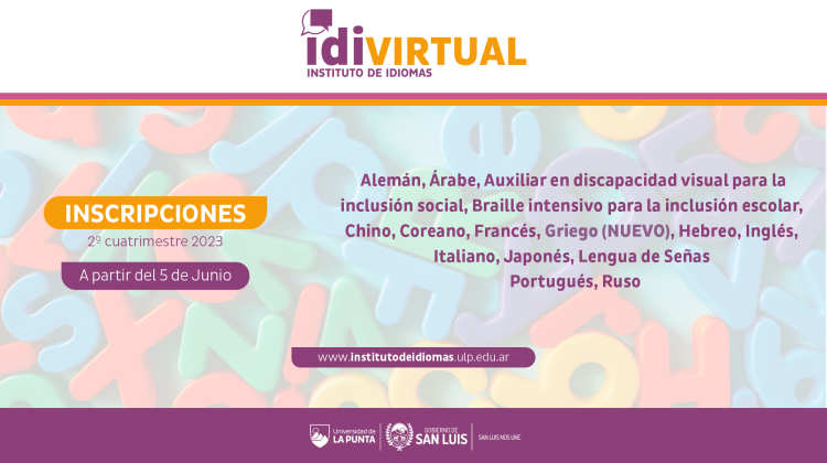 Abren las inscripciones para los cursos virtuales de idiomas