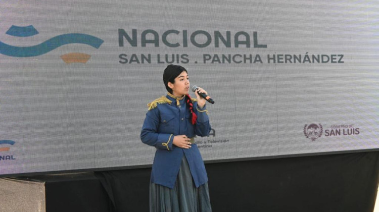 Presentaron “Mujer Puntana”, una intervención artística sobre la Pancha Hernández