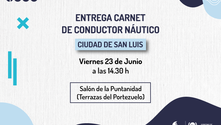 San Luis Agua entregará Carnets de Conductor Náutico