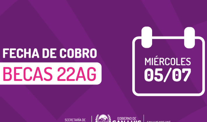 22AG: el pago será este miércoles 5 de julio