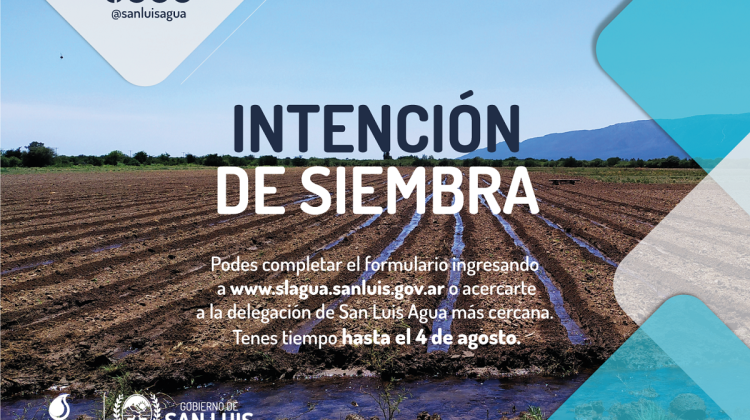 Ya está disponible el formulario de Intención de Siembra primavero – estival