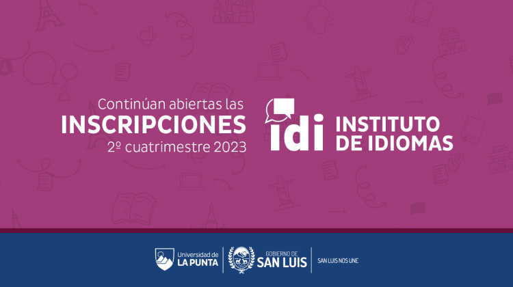 Continúan Abiertas las inscripciones para los cursos presenciales de idiomas en San Luis y el interior de la provincia