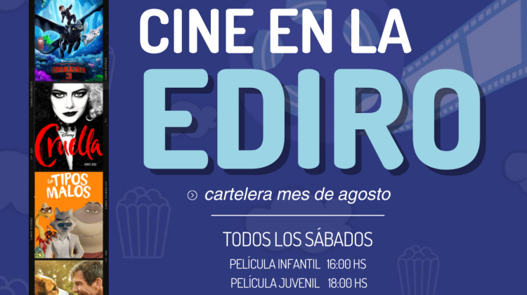 Con funciones dobles, se confirmó la grilla de agosto para el microcine de la EDIRO