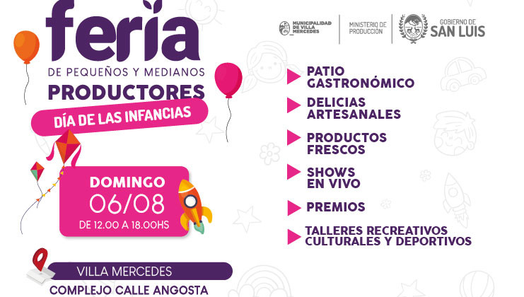 Villa Mercedes será anfitriona de una nueva Feria de Pequeños y Medianos Productores