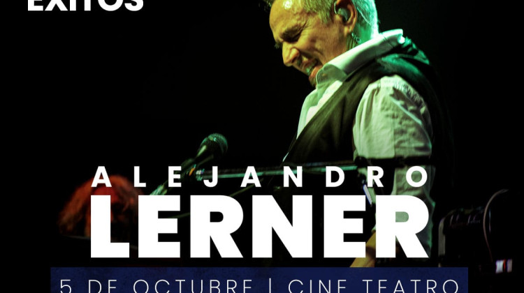 Alejandro Lerner se presentará en el Cine Teatro San Luis