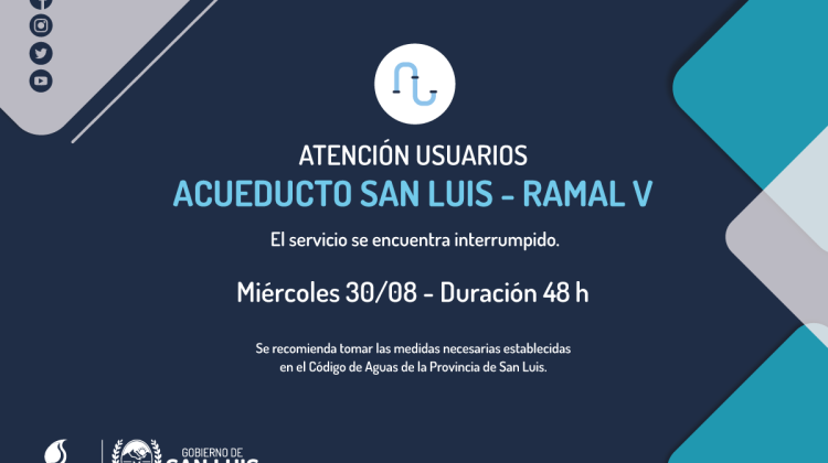 Se realizaron tareas de reparación en el Acueducto San Luis