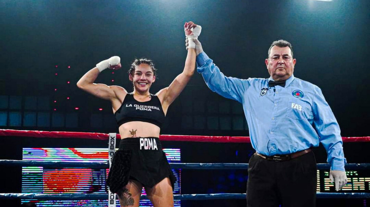 Micaela Luján regresó al ring